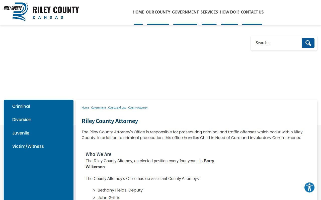 Riley County Attorney court records after arrest contact